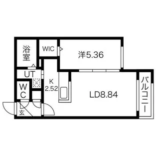 レジデンス17C【4階】の間取り