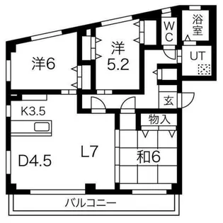ハイドリーム谷口【102号室】の間取り