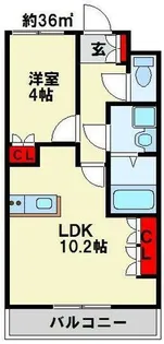グランチェスタ・メゾン【205号室】の間取り