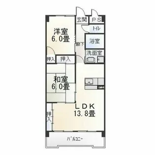 SOLE善明【6階】の間取り