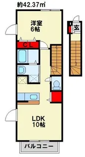 ロブソワール B【2階】の間取り