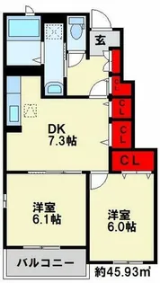 フェリオ A【1階】の間取り