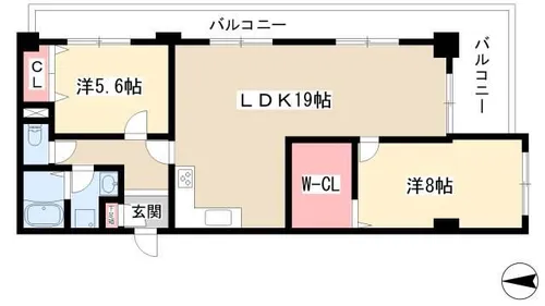 新栄グリーンハイツ【303号室】の間取り