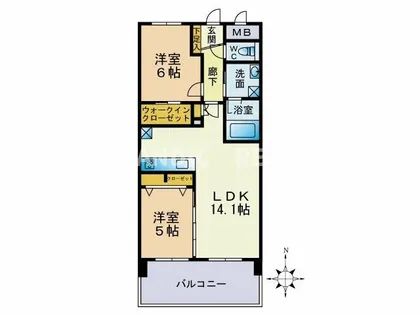 サンエクステリア24【8階】の間取り