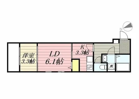 Cherim香住ケ丘【1階】の間取り