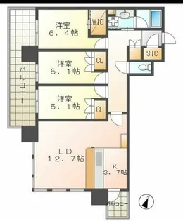 照葉ザ・タワー【3階】の間取り