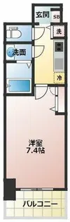 プランドール北浜【15階】の間取り