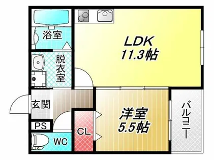 クロワール別宮【1階】の間取り