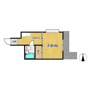 東洋プラザ蒲生【6階】の間取り