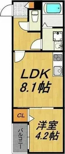 LECOCON北名古屋【103号室】の間取り