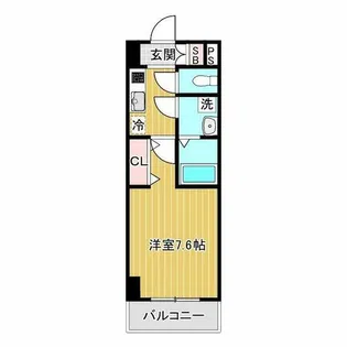 グレータ美章園【7階】の間取り