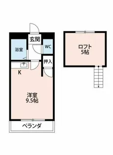 コーポイーストA【1階】の間取り