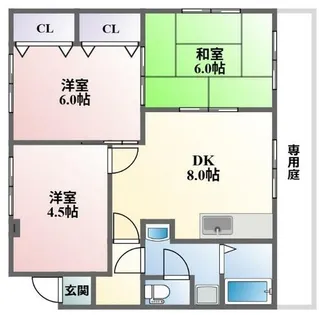 A.corn【102号室】の間取り