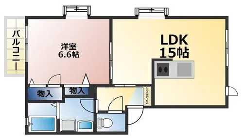 エステーラ【102号室】の間取り