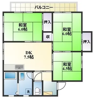 松下アパート【202号室】の間取り