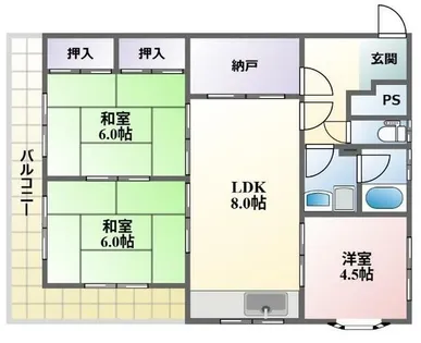 グリーンハイツハヤシ【203号室】の間取り