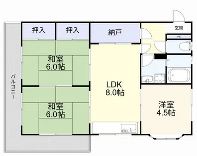 グリーンハイツハヤシ【203号室】の間取り