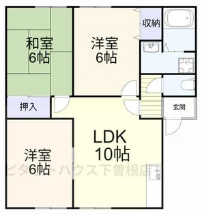 サンビレッジ葛原Ⅱ A棟【201号室】の間取り