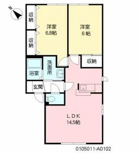 エティンセラー21 A棟【102号室】の間取り