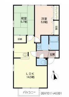 プリムヴェールパルク A棟【101号室】の間取り