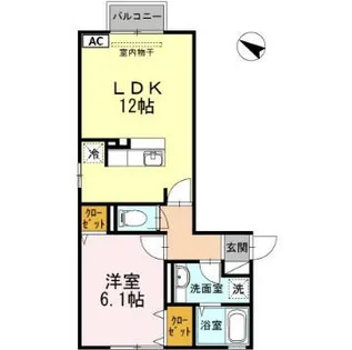 Casa Felice A棟【201号室】の間取り