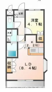 パインツリー・ヒルズ【202号室】の間取り