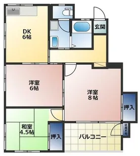 コーポ前弘【201号室】の間取り