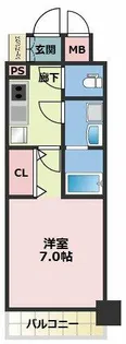 ファーストフィオーレ新町ファジスタ【10階】の間取り