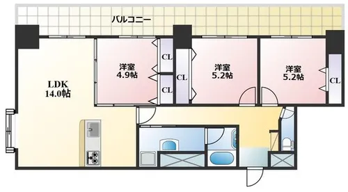 3LDKの間取り画像