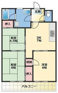 畑田ハイツ【202号室】の間取り