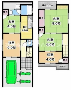 大阪府寝屋川市楠根南町【一戸建】の間取り