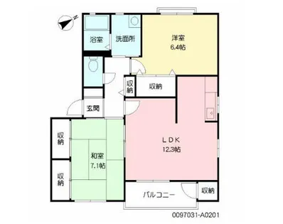 ヴァン・スクエアー2010 A棟【201号室】の間取り