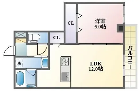 ルポ田原24【202号室】の間取り