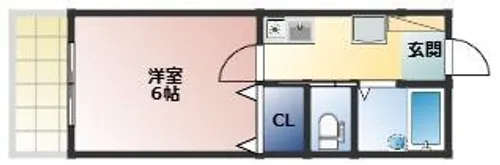 フルーレ南方【204号室】の間取り