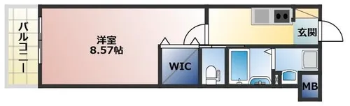 ウイングス三郎丸【206号室】の間取り