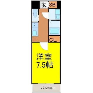 1Kの間取り画像