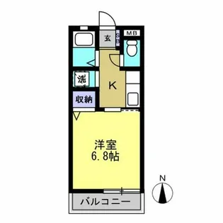 プルミエールメゾン【2E号室】の間取り
