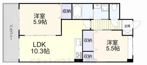 Rising Sun【1階】の間取り