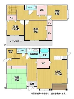 福岡県直方市湯野原2丁目【一戸建】の間取り