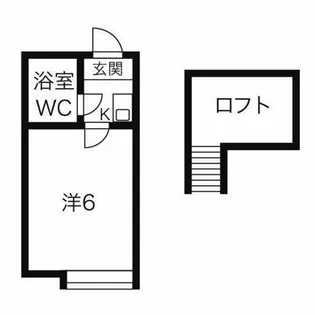 コーポニッシン若林【107号室】の間取り