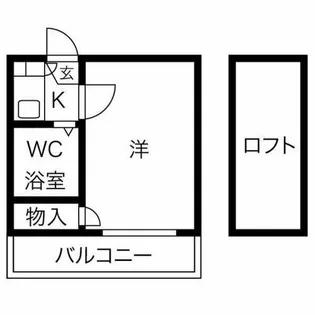 Azur丸山【205号室】の間取り