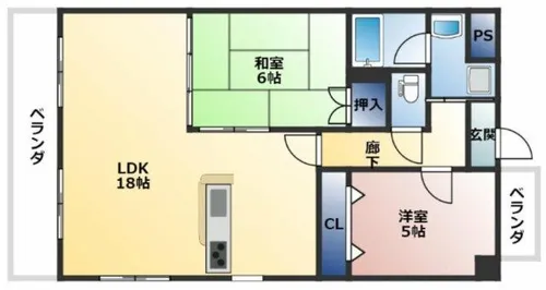 サンクス光【102号室】の間取り