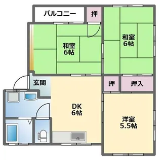 コーポ藤本【102号室】の間取り