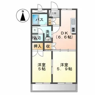 プロニティB【1階】の間取り