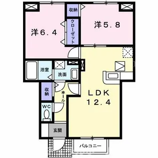 ドルフ・サンフラワー【1階】の間取り