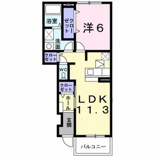 ミルト・ヴィラ B【2階】の間取り