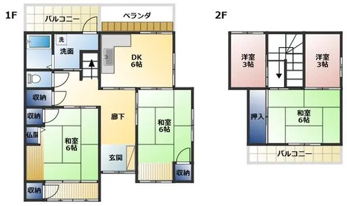 福岡県北九州市小倉南区沼緑町1丁目【一戸建】の間取り