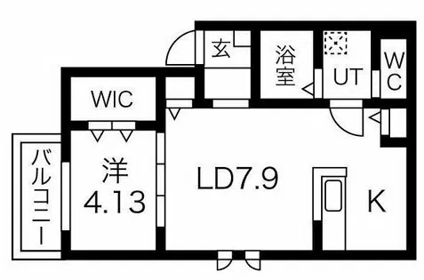 Delica黒川【3階】の間取り