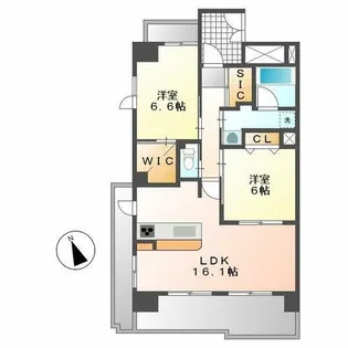 Epoch IKAI【4階】の間取り