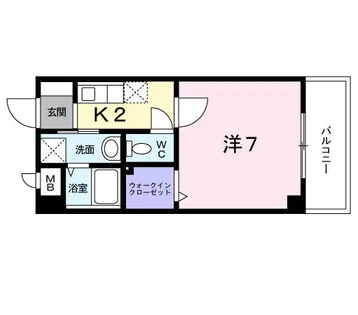 エルマーノ下到津【403号室】の間取り